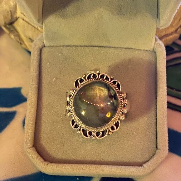 New! Alchemy63 Handmade Labradorite Ring - Picture 3 of 11